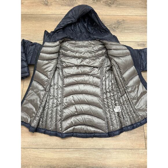Andrew Marc Jacket Womens Small Blue Premium Down Quilted Puffer Packable Hooded - Picture 6 of 9